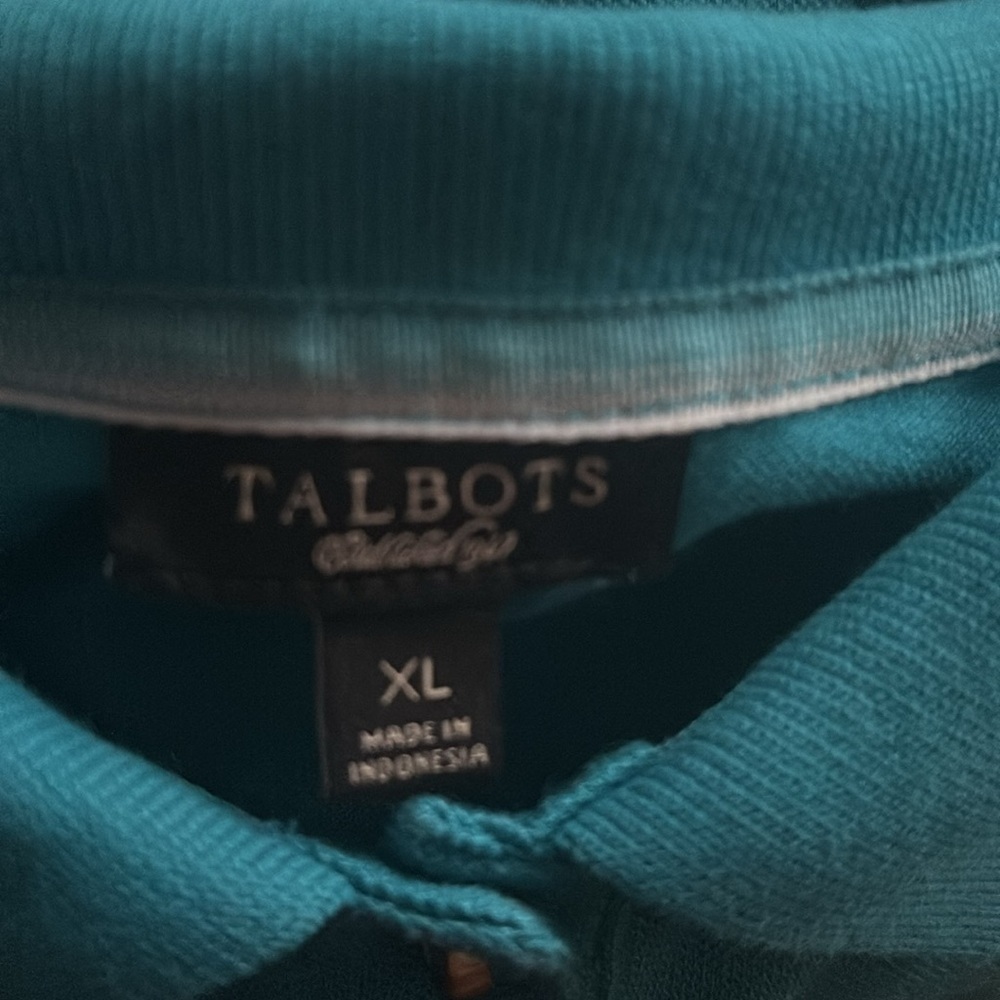 Talbots Teal Button Down Shirt - Picture 2 of 2